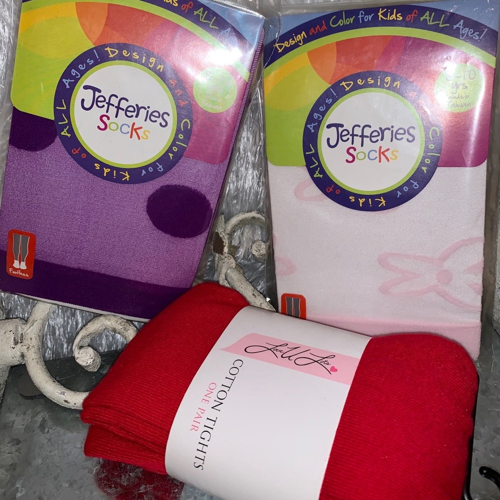 NWT JEFFERIES AND LOVE U LOTS GIRLS TIGHTS